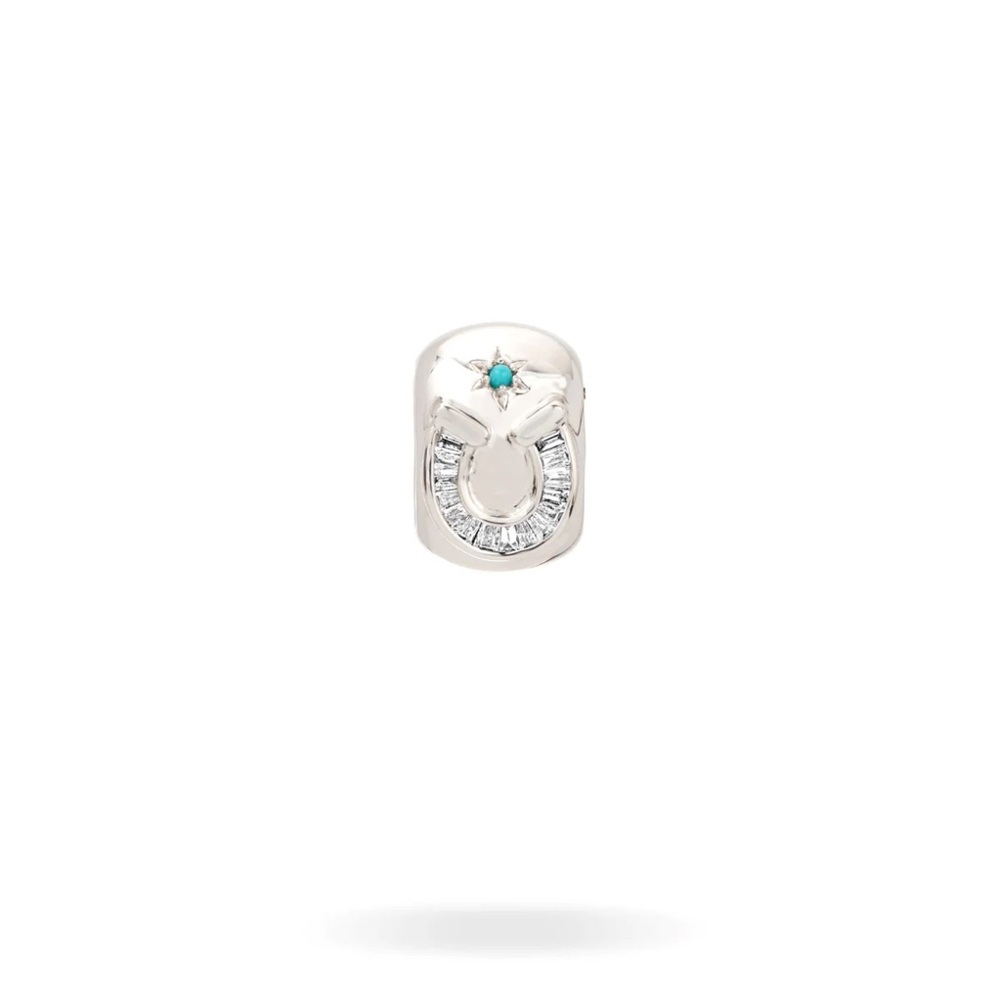 Adina Reyter Baguette + Turquoise Horseshoe Lucky Big Bead